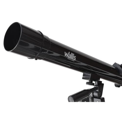 Telescopio refractor con montura altazimutal 600 x 50 mm, color negro.