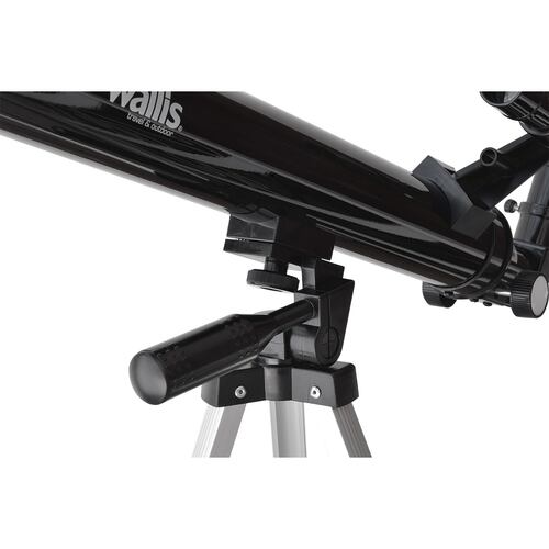 Telescopio refractor con montura altazimutal 600 x 50 mm, color negro.