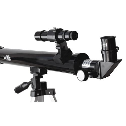 Telescopio refractor con montura altazimutal 600 x 50 mm, color negro.