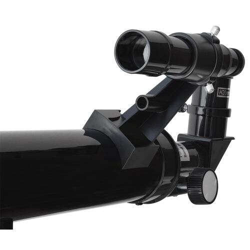 Telescopio refractor con montura altazimutal 600 x 50 mm, color negro.