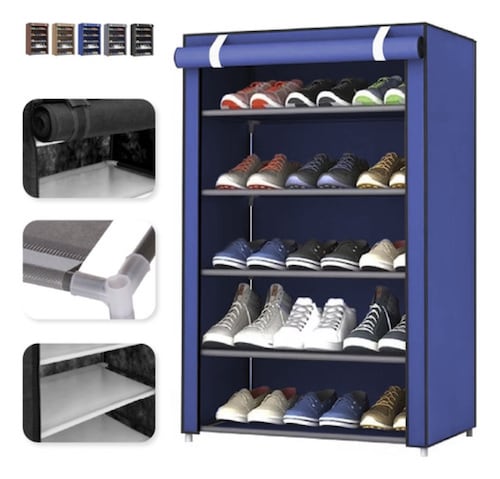 Zapatera Multiusos 5 Niveles Azul Rey