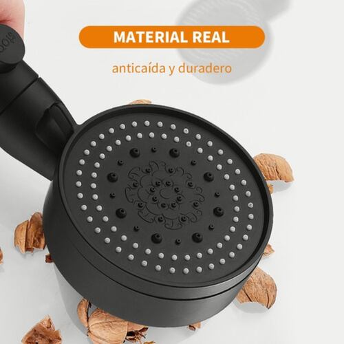 Regadera Regulable Teléfono De Alta Presión Negra