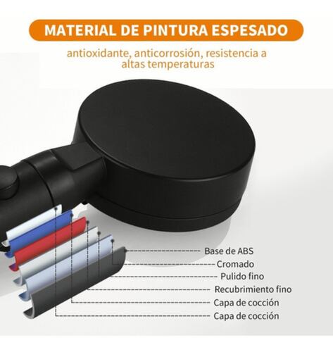 Regadera Regulable Teléfono De Alta Presión Negra