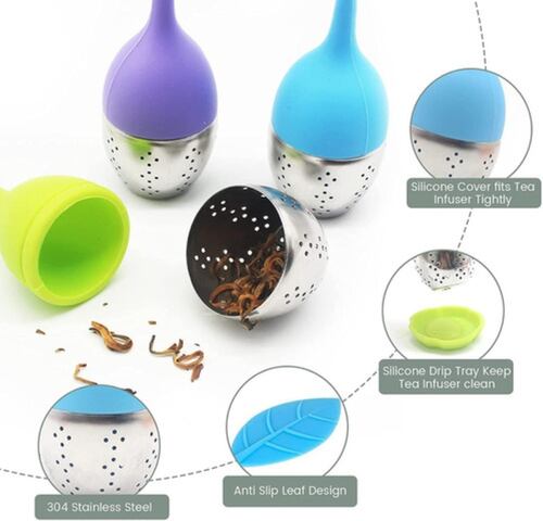 Té Más Empinado Colador Té Hojas Sueltas 7 Piezas Silicona 