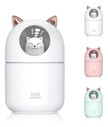 Humidificador Difusor De Aceite De Aromas Diseño de Gatito Blanco