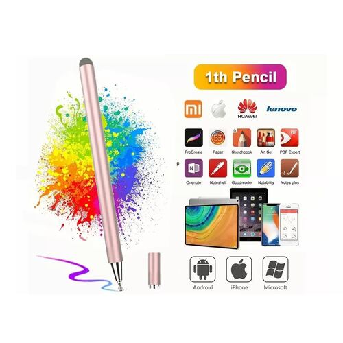 Lápiz Óptico Para Pantallas Táctiles Para iPad Pc Cel Tablet Oro Rosa