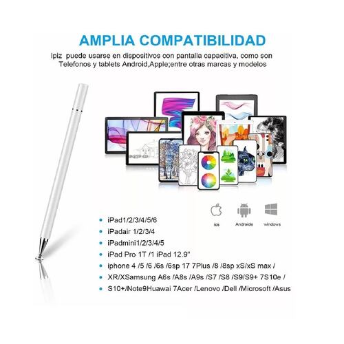 Lápiz Óptico Para Pantallas Táctiles Para iPad Pc Cel Tablet Oro Rosa