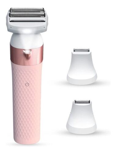 Máquina De Afeitar Eléctrica Recortadora 3 En 1 Rosa