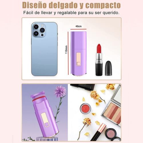 Rizadores De Pestañas Eléctrica Y Térmico Recargable Por Usb Morado