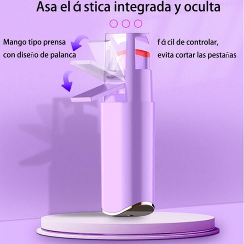 Rizadores De Pestañas Eléctrica Y Térmico Recargable Por Usb Morado