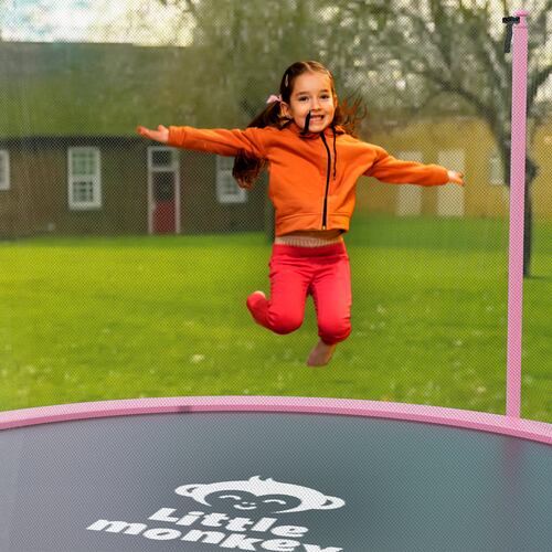 Trampolin Brincolin Tumbling 10 Pies Uso Rudo Red Seguridad Rosa
