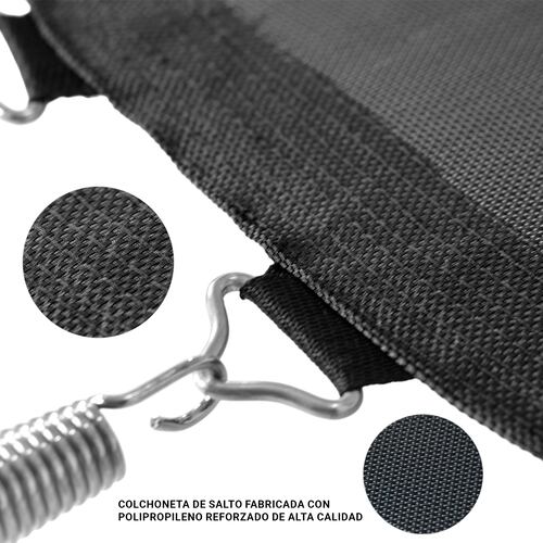 Trampolin Brincolin Tumbling 10 Pies Uso Rudo Red Seguridad Rosa