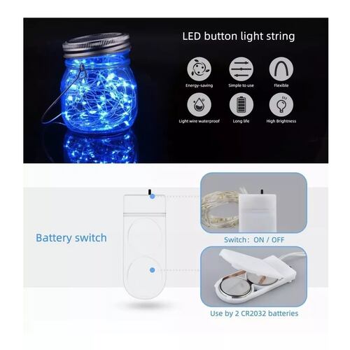Luces De Hadas Con Pilas Luces De Cadena 2m 20led 12piezas