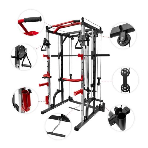 Jaula Smith Gimnasio Multifuncional Power Rack Poleas 