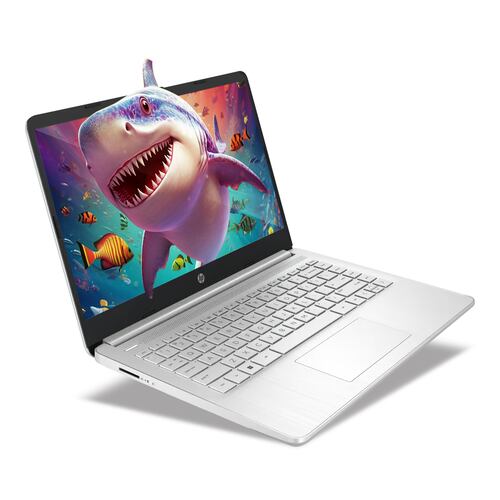 Laptop HP 14-DQ0518LA Intel Celeron-N4120 4GB 128GB ssd 14Pulg HD W11H mx Natural Silver.