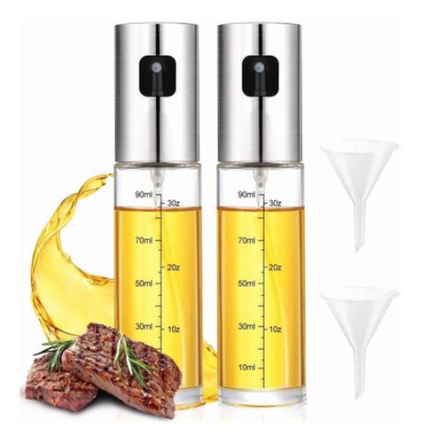 Dispensador De Aceitae De Botella Rellenable Spray 2pcs
