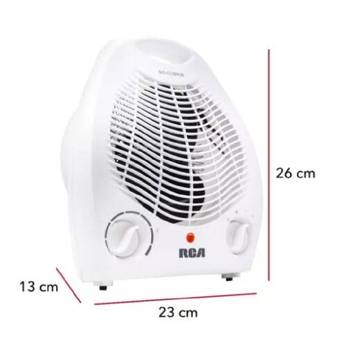 Rca Calefactor Con Ventilador Rc-a01 Color Blanco