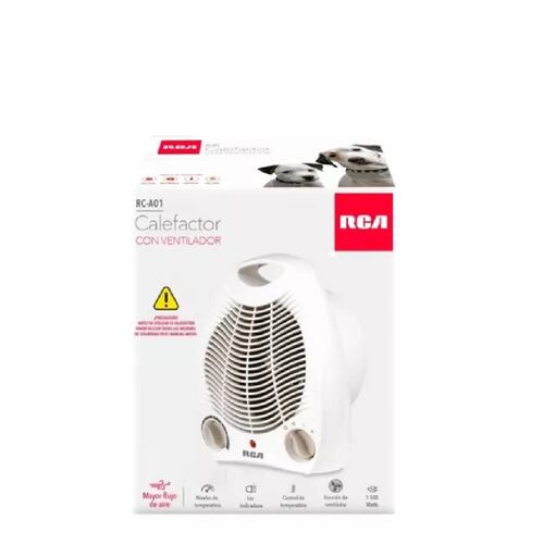 Rca Calefactor Con Ventilador Rc-a01 Color Blanco