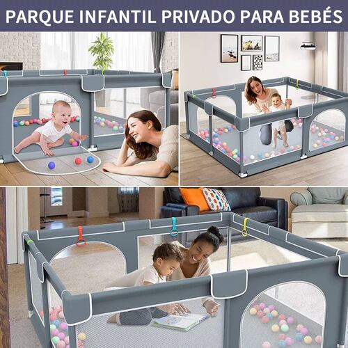 Corral para juegos de bebé amplio ideal para gateo y primeros pasos.