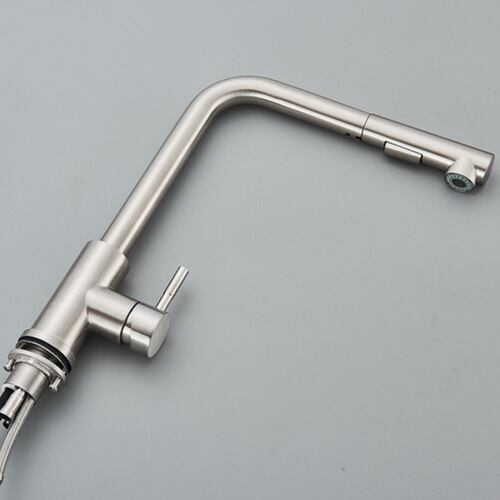 Grifo Monomando Para Fregadero Llave Mezcladora Tarja Cocina Plata