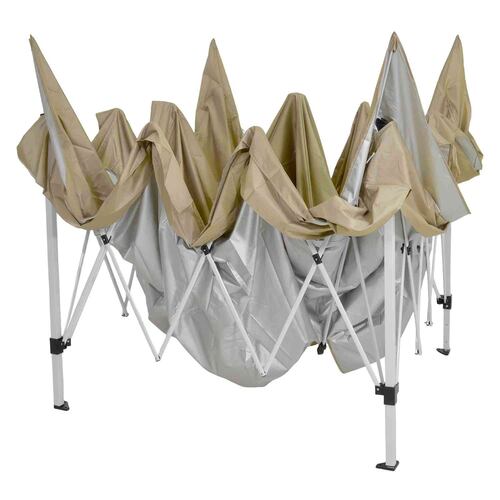 Toldo Gazebo Pergola 3.3x3.3mts Paredes Jardin Impermeable Beige
