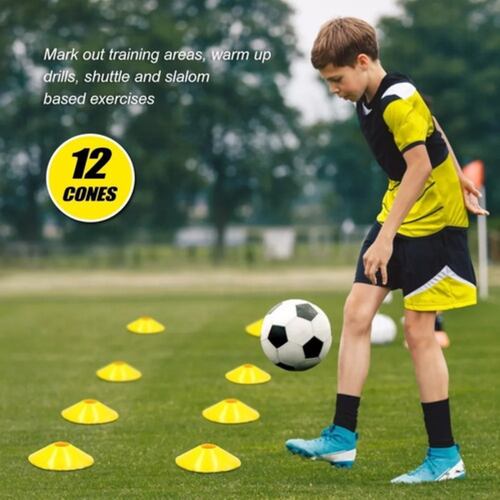 Speed Agilidad Kit De Entrenamiento Escalera + 12 Platos  conos Amarillo