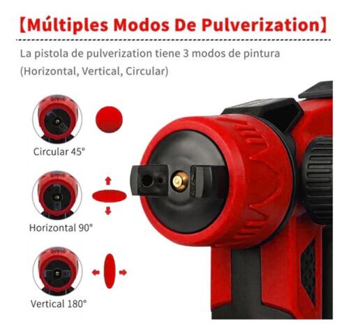Máquina Para Pistola Eléctrica Para Pintar 3 Modos 500w110v Rojo