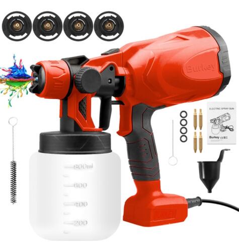 Máquina Para Pistola Eléctrica Para Pintar 3 Modos 500w110v Rojo