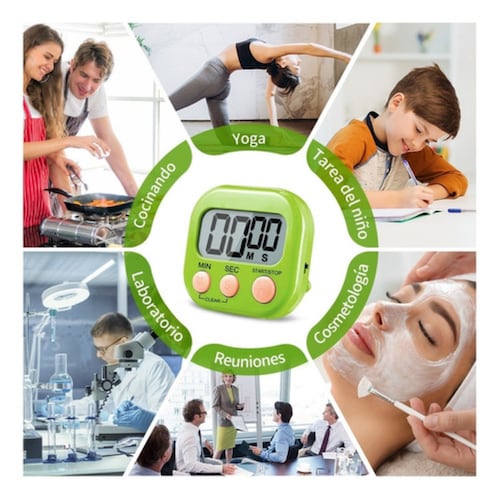 Temporizador Cocina Digital Huevo Timer Cronómetro Alarma Verde