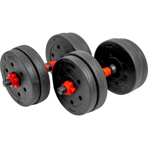 Mancuernas Ajustables 8 Pesas Set Barra Recta 15 Kg Guantes