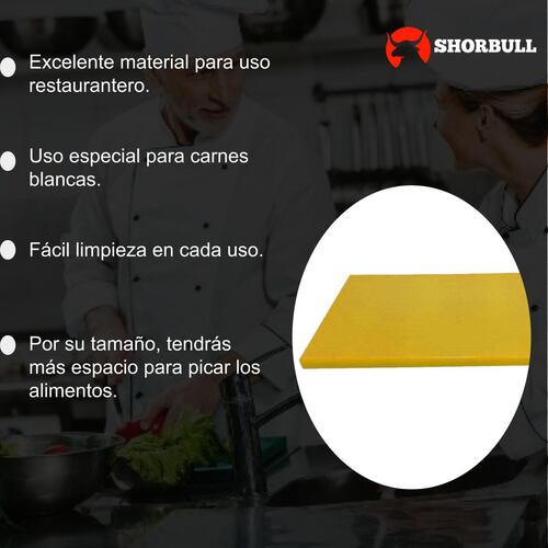 Tabla para picar Amarilla 56*36*2.2CM SHORBULL