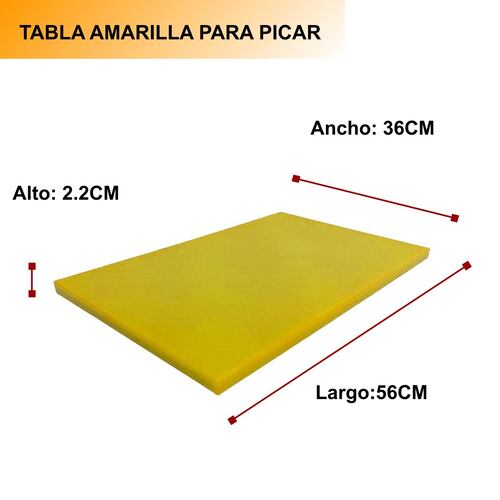 Tabla para picar Amarilla 56*36*2.2CM SHORBULL