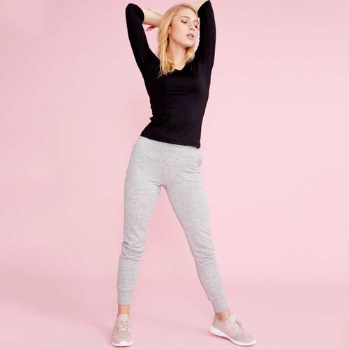 Pants básicos con corte de tubo, color gris, para mujer, marca Love to Lounge, mod. 133387
