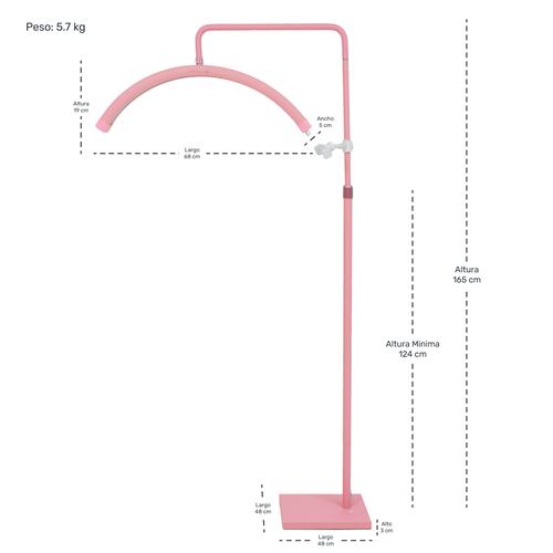 Lampara Pestañas 1x1 Control Luz Led 48w 2520 A 2800 Lm 360