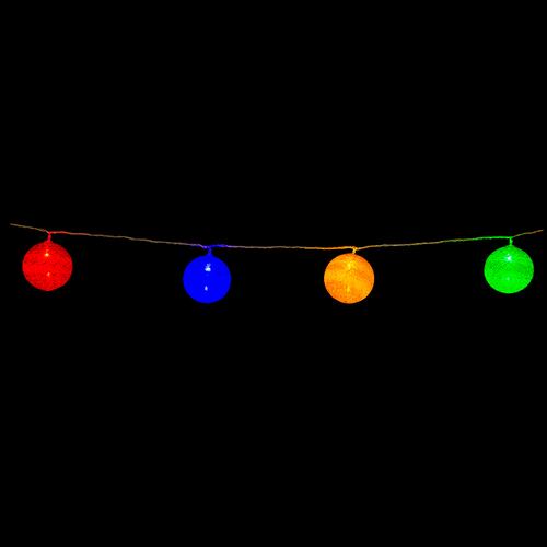 Serie Navideña Pelotas Colores 20 Luces Led Multicolor 4mts