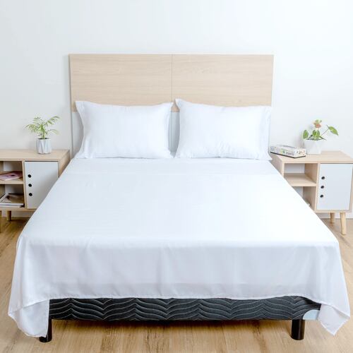 Colchón Individual América Frida + 2 Almohadas + Protector + Sábanas Altas Basic 