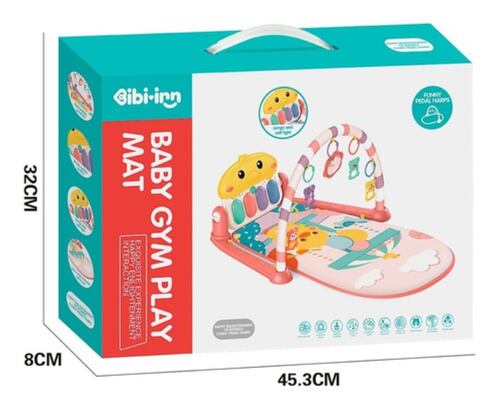 Gimnasio Piano Musical Tapete De Juegos Para Bebés Azul de Pato