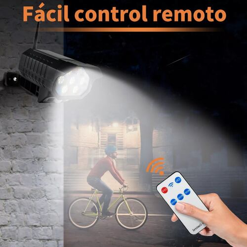 Lampara Solar Sensor Movimiento Led Forma Camara Vigilancia