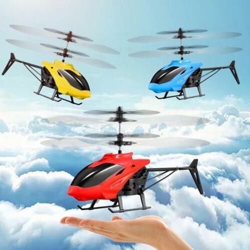 Con Led Control Remoto Recargables Helicóptero Amarilo