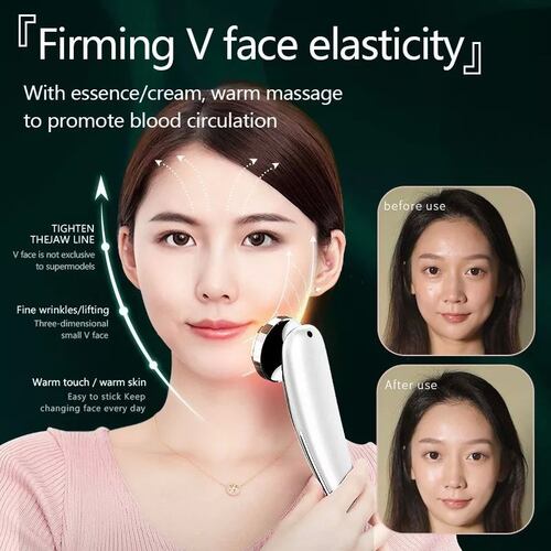 Masajeador facial ultrasónico para rejuvenecimiento de rostro lifting facial .