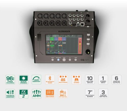 Allen & Heath CQ-12T Mezcladora Digital 12 Ch Touch Screen
