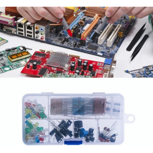 Kit Intermedio Electrónica Led Resistencia Capacitor 223pzas