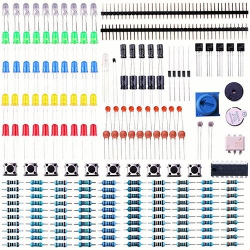 Kit Intermedio Electrónica Led Resistencia Capacitor 223pzas