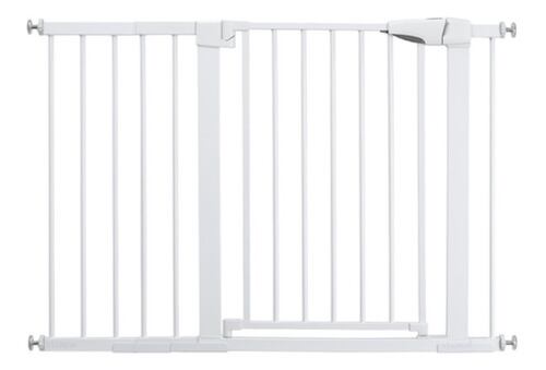 Puerta Seguridad Interior Expandible Reja Para Bebe Mascota Blanco