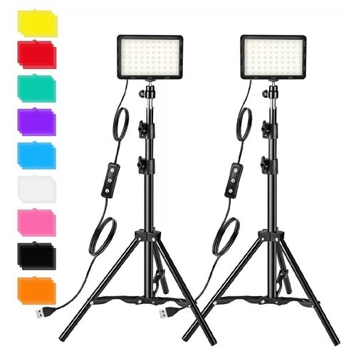 Kit Luz Video Iluminación Fotografía Regulable 2pcs Usb Led