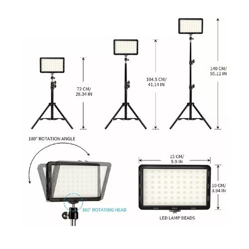 Kit Luz Video Iluminación Fotografía Regulable 2pcs Usb Led