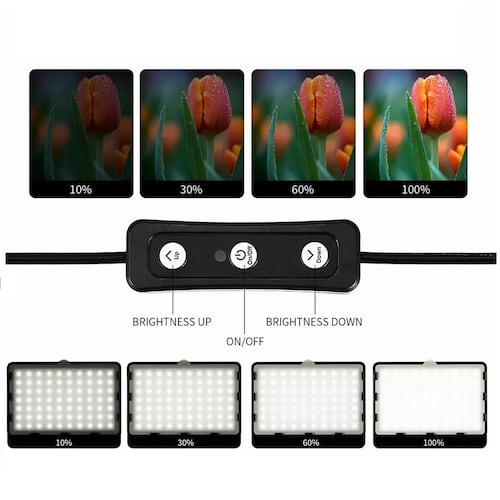 Kit Luz Video Iluminación Fotografía Regulable 2pcs Usb Led