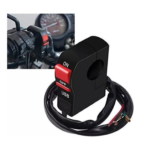 Cargador Usb Moto Apagador Luces Con Switch Corta Corriente
