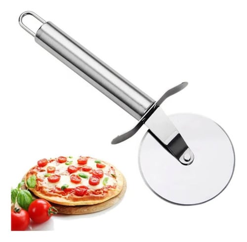 Cortador De Pizza De Acero Inoxidable Para Pizzerías Y Hogar Plata 