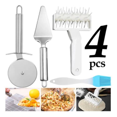 Cortador De Pizza De Acero Inoxidable Para Pizzerías Y Hogar Plata 